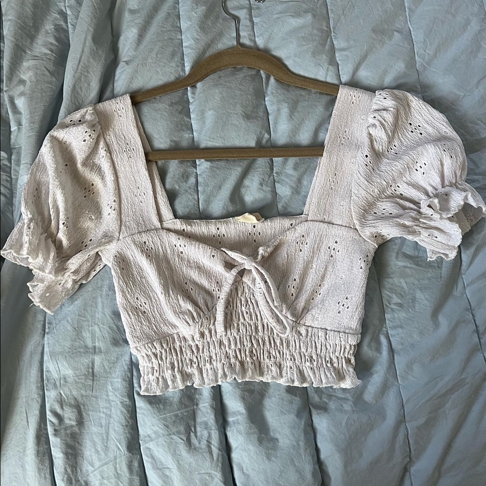 Urban outfitters white eyelet blouse XS